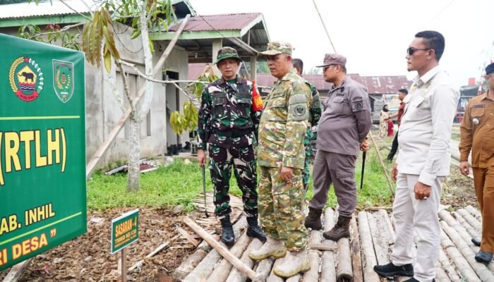 Sinergi Membangun Desa, Bupati dan Dandim Tinjau Sasaran RTLH TMMD ke-130 di Desa Kuala Lemang