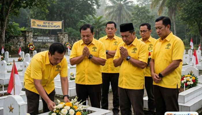 HUT 62 Tahun Partai Golkar, DPD Golkar Pelalawan Ziarah TMP
