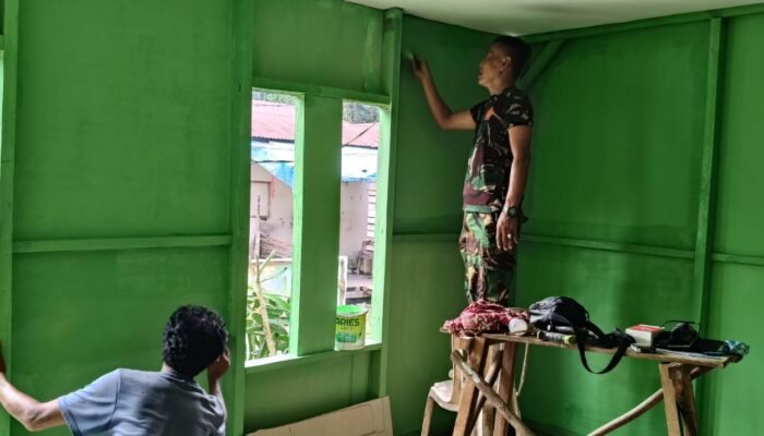 Wujudkan Hunian Layak, Satgas TMMD 130 Kodim 0314/Inhil Kerjakan RTLH di Keritang 