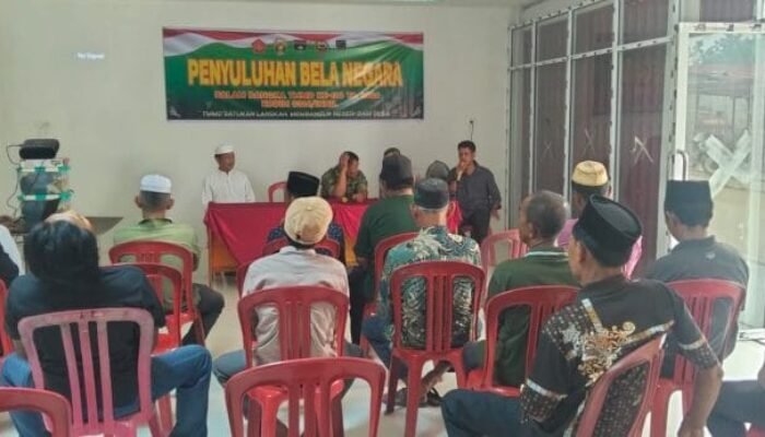 Kasdim 0314/Inhil Berikan Penyuluhan Wawasan Kebangsaan di Desa Kuala Lemang