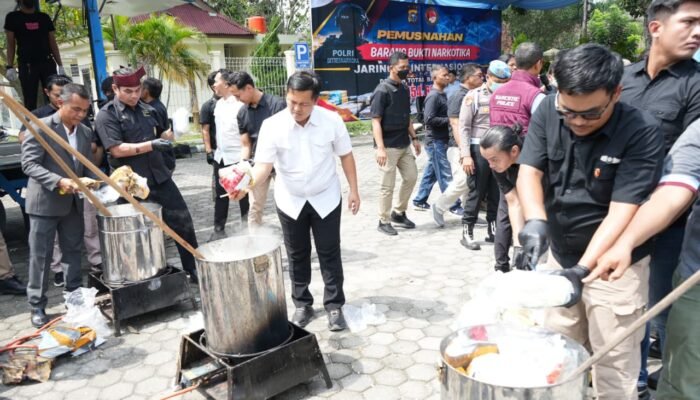 Polda Riau Musnahkan 100,55 Kg Narkotika Selamatkan 467 Ribu Jiwa