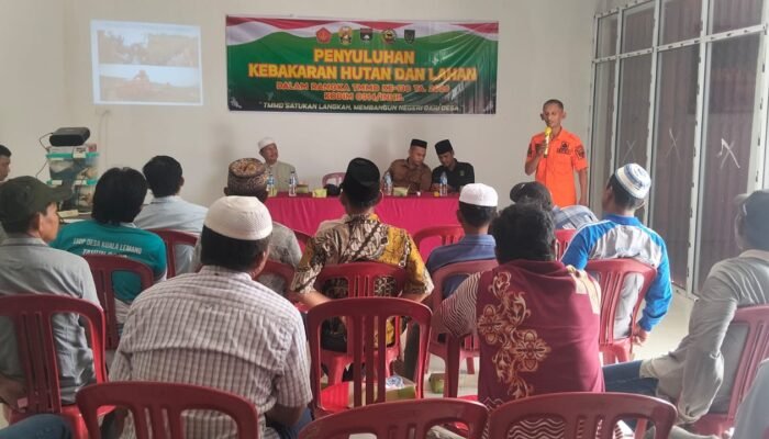 Cegah Kebakaran Lahan, Warga Kuala Lemang Terima Pembekalan Mitigasi Karhutla dari TMMD Kodim 0314/Inhil