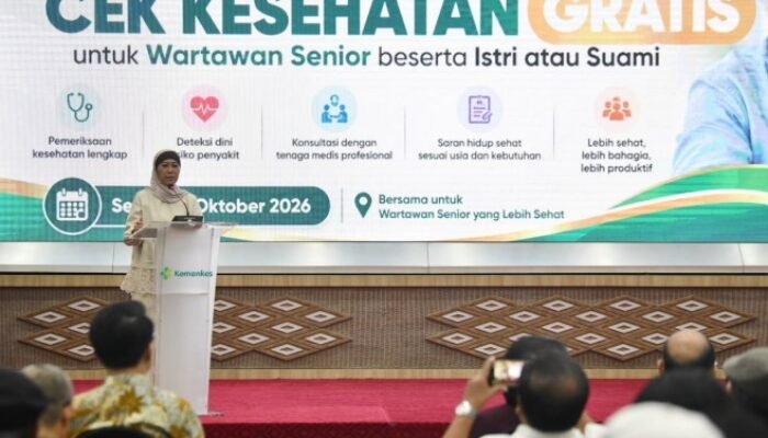 Program CKG Presiden Prabowo Jangkau Wartawan Senior, Menkomdigi Meutya: Wartawan Sehat, Informasi Publik Berkualitas